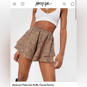 NWT - Nasty Gal Polka Dot Ruffle shorts size US 6/ UK10